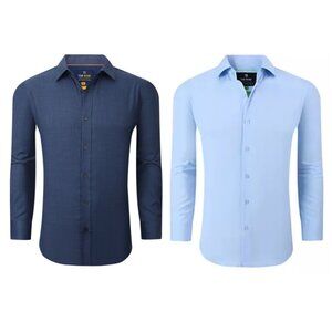 (2) NWT Tom Baine Performance button up shirts size L